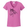 Ladies Heavy Cotton™ 100% Cotton V-Neck T-Shirt Thumbnail