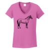 Ladies Heavy Cotton™ 100% Cotton V-Neck T-Shirt Thumbnail