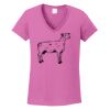 Ladies Heavy Cotton™ 100% Cotton V-Neck T-Shirt Thumbnail