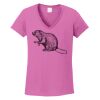 Ladies Heavy Cotton™ 100% Cotton V-Neck T-Shirt Thumbnail