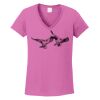 Ladies Heavy Cotton™ 100% Cotton V-Neck T-Shirt Thumbnail