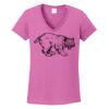 Ladies Heavy Cotton™ 100% Cotton V-Neck T-Shirt Thumbnail
