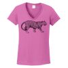 Ladies Heavy Cotton™ 100% Cotton V-Neck T-Shirt Thumbnail