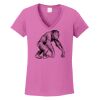 Ladies Heavy Cotton™ 100% Cotton V-Neck T-Shirt Thumbnail