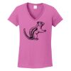 Ladies Heavy Cotton™ 100% Cotton V-Neck T-Shirt Thumbnail