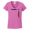 Ladies Heavy Cotton™ 100% Cotton V-Neck T-Shirt Thumbnail