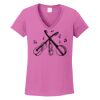 Ladies Heavy Cotton™ 100% Cotton V-Neck T-Shirt Thumbnail