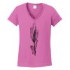 Ladies Heavy Cotton™ 100% Cotton V-Neck T-Shirt Thumbnail