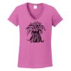 Ladies Heavy Cotton™ 100% Cotton V-Neck T-Shirt Thumbnail