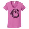 Ladies Heavy Cotton™ 100% Cotton V-Neck T-Shirt Thumbnail