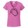 Ladies Heavy Cotton™ 100% Cotton V-Neck T-Shirt Thumbnail