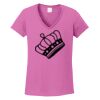 Ladies Heavy Cotton™ 100% Cotton V-Neck T-Shirt Thumbnail