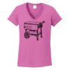 Ladies Heavy Cotton™ 100% Cotton V-Neck T-Shirt Thumbnail