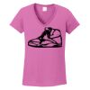 Ladies Heavy Cotton™ 100% Cotton V-Neck T-Shirt Thumbnail
