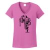 Ladies Heavy Cotton™ 100% Cotton V-Neck T-Shirt Thumbnail
