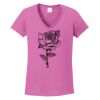 Ladies Heavy Cotton™ 100% Cotton V-Neck T-Shirt Thumbnail