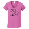 Ladies Heavy Cotton™ 100% Cotton V-Neck T-Shirt Thumbnail
