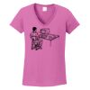 Ladies Heavy Cotton™ 100% Cotton V-Neck T-Shirt Thumbnail