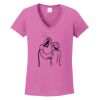Ladies Heavy Cotton™ 100% Cotton V-Neck T-Shirt Thumbnail