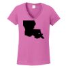 Ladies Heavy Cotton™ 100% Cotton V-Neck T-Shirt Thumbnail