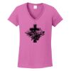 Ladies Heavy Cotton™ 100% Cotton V-Neck T-Shirt Thumbnail