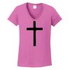 Ladies Heavy Cotton™ 100% Cotton V-Neck T-Shirt Thumbnail