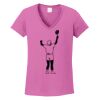 Ladies Heavy Cotton™ 100% Cotton V-Neck T-Shirt Thumbnail