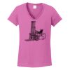 Ladies Heavy Cotton™ 100% Cotton V-Neck T-Shirt Thumbnail