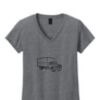 Ladies Heavy Cotton™ 100% Cotton V-Neck T-Shirt Thumbnail