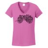 Ladies Heavy Cotton™ 100% Cotton V-Neck T-Shirt Thumbnail
