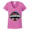 Ladies Heavy Cotton™ 100% Cotton V-Neck T-Shirt Thumbnail