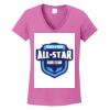 Ladies Heavy Cotton™ 100% Cotton V-Neck T-Shirt Thumbnail