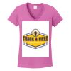 Ladies Heavy Cotton™ 100% Cotton V-Neck T-Shirt Thumbnail