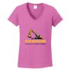 Ladies Heavy Cotton™ 100% Cotton V-Neck T-Shirt Thumbnail