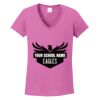 Ladies Heavy Cotton™ 100% Cotton V-Neck T-Shirt Thumbnail