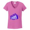 Ladies Heavy Cotton™ 100% Cotton V-Neck T-Shirt Thumbnail