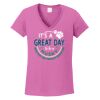 Ladies Heavy Cotton™ 100% Cotton V-Neck T-Shirt Thumbnail