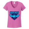 Ladies Heavy Cotton™ 100% Cotton V-Neck T-Shirt Thumbnail