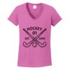 Ladies Heavy Cotton™ 100% Cotton V-Neck T-Shirt Thumbnail