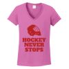 Ladies Heavy Cotton™ 100% Cotton V-Neck T-Shirt Thumbnail