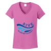 Ladies Heavy Cotton™ 100% Cotton V-Neck T-Shirt Thumbnail