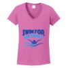 Ladies Heavy Cotton™ 100% Cotton V-Neck T-Shirt Thumbnail