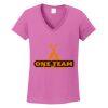 Ladies Heavy Cotton™ 100% Cotton V-Neck T-Shirt Thumbnail