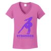 Ladies Heavy Cotton™ 100% Cotton V-Neck T-Shirt Thumbnail